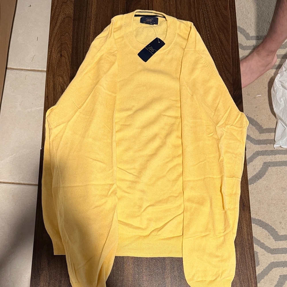 Brooks Brothers Yellow Crewneck Sweater